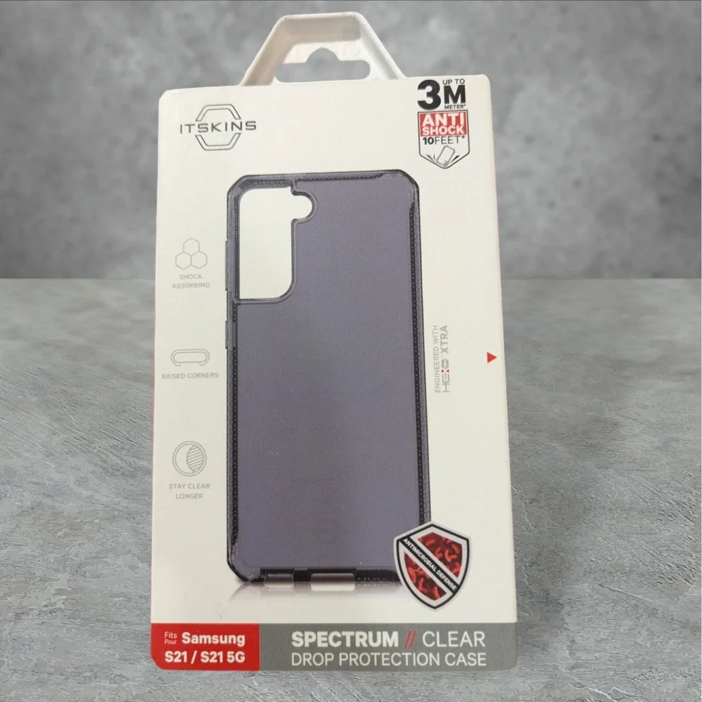 Itskins Spectrum Clear Case Samsung Galaxy S21 / S21 5G Gray See Description T2